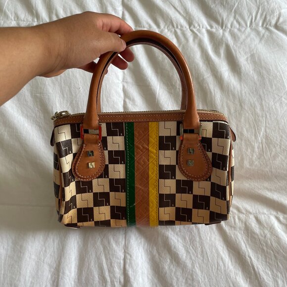 L.A.M.B. Gwen Stefani Checkered Ombré Leather Bag - Picture 1 of 8